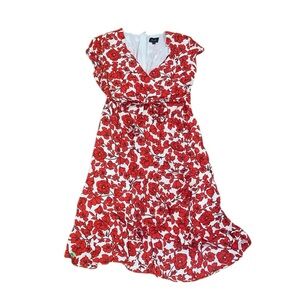 Bardot red floral mini dress
